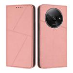 For Redmi A3 4G / A3x 4G Strong Magnetic Frosted Flip Leather Phone Case(Pink)