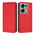 For Redmi Note 13 Pro 4G Strong Magnetic Frosted Flip Leather Phone Case(Red)