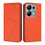 For Redmi Note 13 Pro 4G Strong Magnetic Frosted Flip Leather Phone Case(Orange)