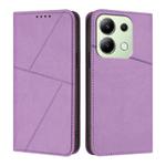 For Redmi Note 13 4G Strong Magnetic Frosted Flip Leather Phone Case(Light Purple)