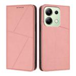 For Redmi Note 13 4G Strong Magnetic Frosted Flip Leather Phone Case(Pink)