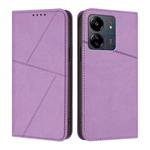 For Redmi 13C 4G / 5G Strong Magnetic Frosted Flip Leather Phone Case(Light Purple)