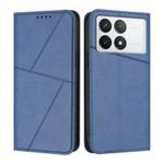 For Xiaomi Poco X6 Pro 5G / Redmi K70E Strong Magnetic Frosted Flip Leather Phone Case(Royal Blue)