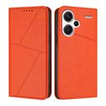 For Redmi Note 13 Pro+ Strong Magnetic Frosted Flip Leather Phone Case(Orange)