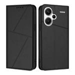 For Redmi Note 13 Pro+ Strong Magnetic Frosted Flip Leather Phone Case(Black)
