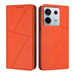 For Redmi Note 13 Pro 5G Strong Magnetic Frosted Flip Leather Phone Case(Orange)