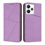 For Redmi 12 4G / 5G Strong Magnetic Frosted Flip Leather Phone Case(Light Purple)