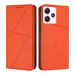 For Redmi 12 4G / 5G Strong Magnetic Frosted Flip Leather Phone Case(Orange)
