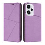 For Xiaomi Poco F5 / Redmi Note 12 Turbo Strong Magnetic Frosted Flip Leather Phone Case(Light Purple)