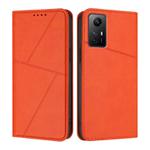 For Redmi Note 12S Strong Magnetic Frosted Flip Leather Phone Case(Orange)