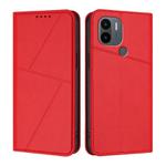 For Redmi A1+ / A2+ Strong Magnetic Frosted Flip Leather Phone Case(Red)