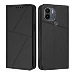 For Redmi A1+ / A2+ Strong Magnetic Frosted Flip Leather Phone Case(Black)