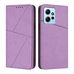 For Redmi Note 12 4G Global Strong Magnetic Frosted Flip Leather Phone Case(Light Purple)