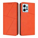 For Redmi Note 12 4G Global Strong Magnetic Frosted Flip Leather Phone Case(Orange)