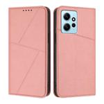 For Redmi Note 12 4G Global Strong Magnetic Frosted Flip Leather Phone Case(Pink)