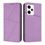 For Redmi Note 12 Pro+ Global Strong Magnetic Frosted Flip Leather Phone Case(Light Purple)
