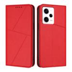 For Redmi Note 12 Pro 5G Global Strong Magnetic Frosted Flip Leather Phone Case(Red)