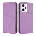 For Redmi Note 12 Pro 5G Global Strong Magnetic Frosted Flip Leather Phone Case(Light Purple)