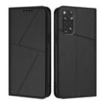 For Redmi Note 11 / 11S 4G Global Strong Magnetic Frosted Flip Leather Phone Case(Black)