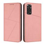 For Redmi Note 11 / 11S 4G Global Strong Magnetic Frosted Flip Leather Phone Case(Pink)