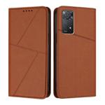 For Redmi Note 11 Pro 4G Global Strong Magnetic Frosted Flip Leather Phone Case(Coffee Color)