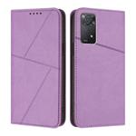 For Redmi Note 11 Pro 4G Global Strong Magnetic Frosted Flip Leather Phone Case(Light Purple)