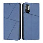 For Redmi 10 Strong Magnetic Frosted Flip Leather Phone Case(Royal Blue)