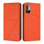 For Redmi 10 Strong Magnetic Frosted Flip Leather Phone Case(Orange)