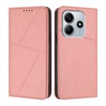 For Redmi Note 14 5G Strong Magnetic Frosted Flip Leather Phone Case(Pink)