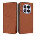 For Redmi Note 14 Pro 4G Strong Magnetic Frosted Flip Leather Phone Case(Coffee Color)