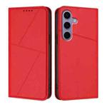 For Samsung Galaxy S25 5G / S24 5G Strong Magnetic Frosted Flip Leather Phone Case(Red)