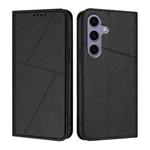 For Samsung Galaxy S25 5G / S24 5G Strong Magnetic Frosted Flip Leather Phone Case(Black)