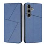 For Samsung Galaxy S25+ 5G / S24+ 5G Strong Magnetic Frosted Flip Leather Phone Case(Royal Blue)