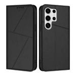 For Samsung Galaxy S25 Ultra 5G Strong Magnetic Frosted Flip Leather Phone Case(Black)