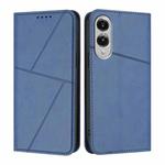 For Samsung Galaxy S25 Edge 5G Strong Magnetic Frosted Flip Leather Phone Case(Royal Blue)