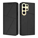 For Samsung Galaxy S24 Ultra 5G Strong Magnetic Frosted Flip Leather Phone Case(Black)