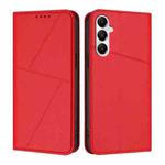 For Samsung Galaxy S24 FE 5G Strong Magnetic Frosted Flip Leather Phone Case(Red)