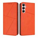 For Samsung Galaxy S24 FE 5G Strong Magnetic Frosted Flip Leather Phone Case(Orange)