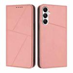 For Samsung Galaxy S24 FE 5G Strong Magnetic Frosted Flip Leather Phone Case(Pink)