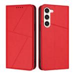 For Samsung Galaxy S23+ 5G Strong Magnetic Frosted Flip Leather Phone Case(Red)