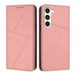 For Samsung Galaxy S23+ 5G Strong Magnetic Frosted Flip Leather Phone Case(Pink)
