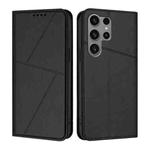 For Samsung Galaxy S23 Ultra 5G Strong Magnetic Frosted Flip Leather Phone Case(Black)