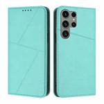 For Samsung Galaxy S23 Ultra 5G Strong Magnetic Frosted Flip Leather Phone Case(Light Blue)