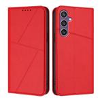 For Samsung Galaxy S23 FE 5G Strong Magnetic Frosted Flip Leather Phone Case(Red)