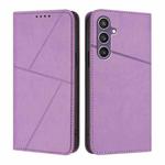 For Samsung Galaxy S23 FE 5G Strong Magnetic Frosted Flip Leather Phone Case(Light Purple)