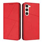 For Samsung Galaxy S23 5G Strong Magnetic Frosted Flip Leather Phone Case(Red)