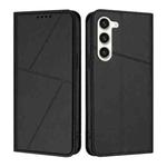 For Samsung Galaxy S23 5G Strong Magnetic Frosted Flip Leather Phone Case(Black)