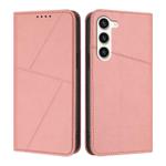 For Samsung Galaxy S23 5G Strong Magnetic Frosted Flip Leather Phone Case(Pink)