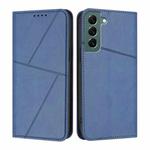 For Samsung Galaxy S22+ 5G Strong Magnetic Frosted Flip Leather Phone Case(Royal Blue)