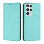 For Samsung Galaxy S21 Ultra 5G Strong Magnetic Frosted Flip Leather Phone Case(Light Blue)